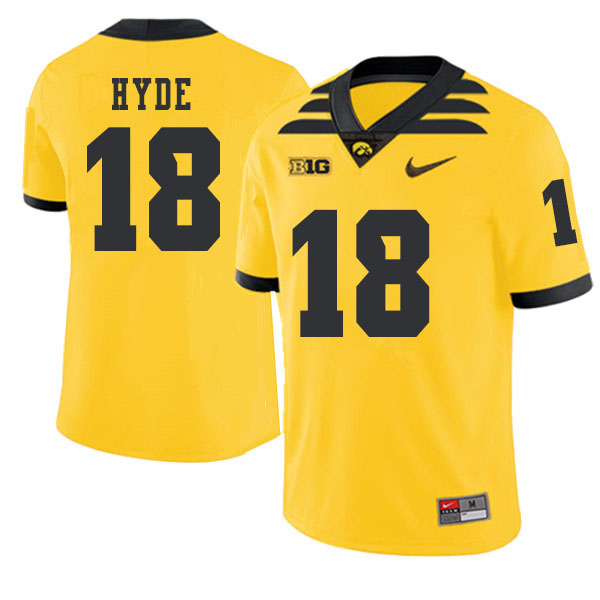 2019 Men #18 Micah Hyde Iowa Hawkeyes College Football Alternate Jerseys Sale-Gold - Click Image to Close